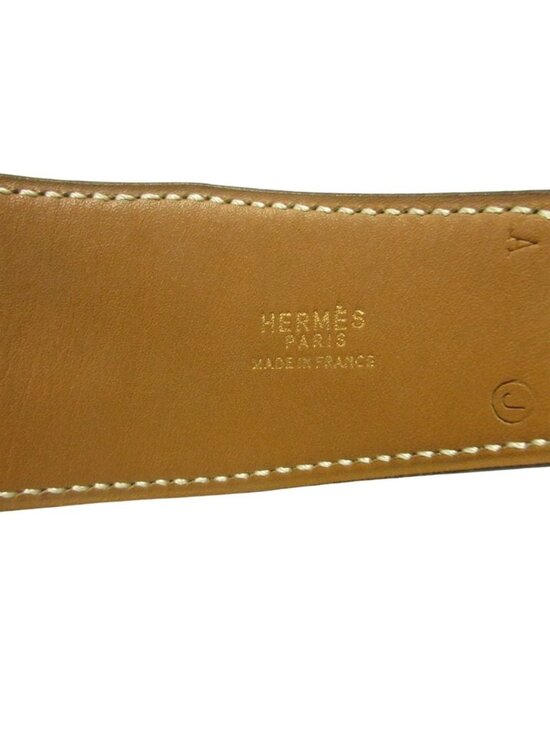 Hermes Horse Buckle Reversible Belt Vintage Black Brown Gold main image 7